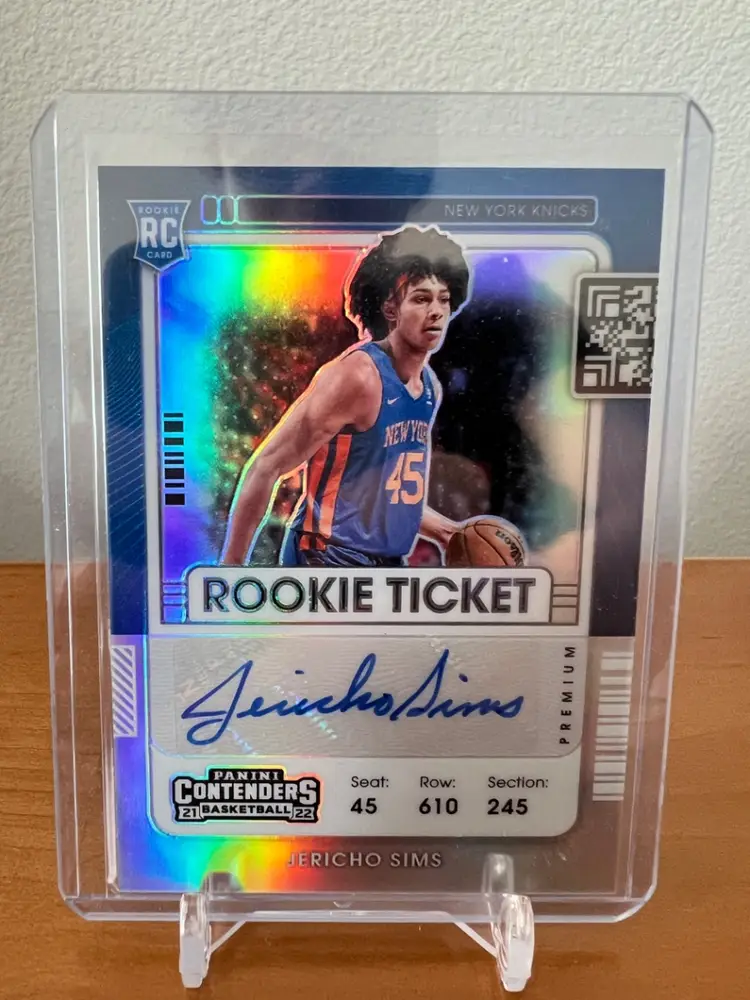 2021-22 Contenders - Jericho Sims Rookie Ticket Prizm Auto New York Knicks