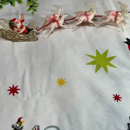 Plastic Santa And Reindeer