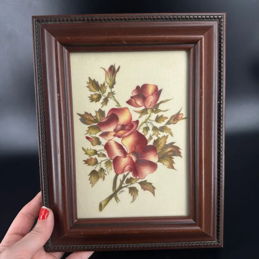 Framed Floral Theorem Fabric Artwork “JAN”