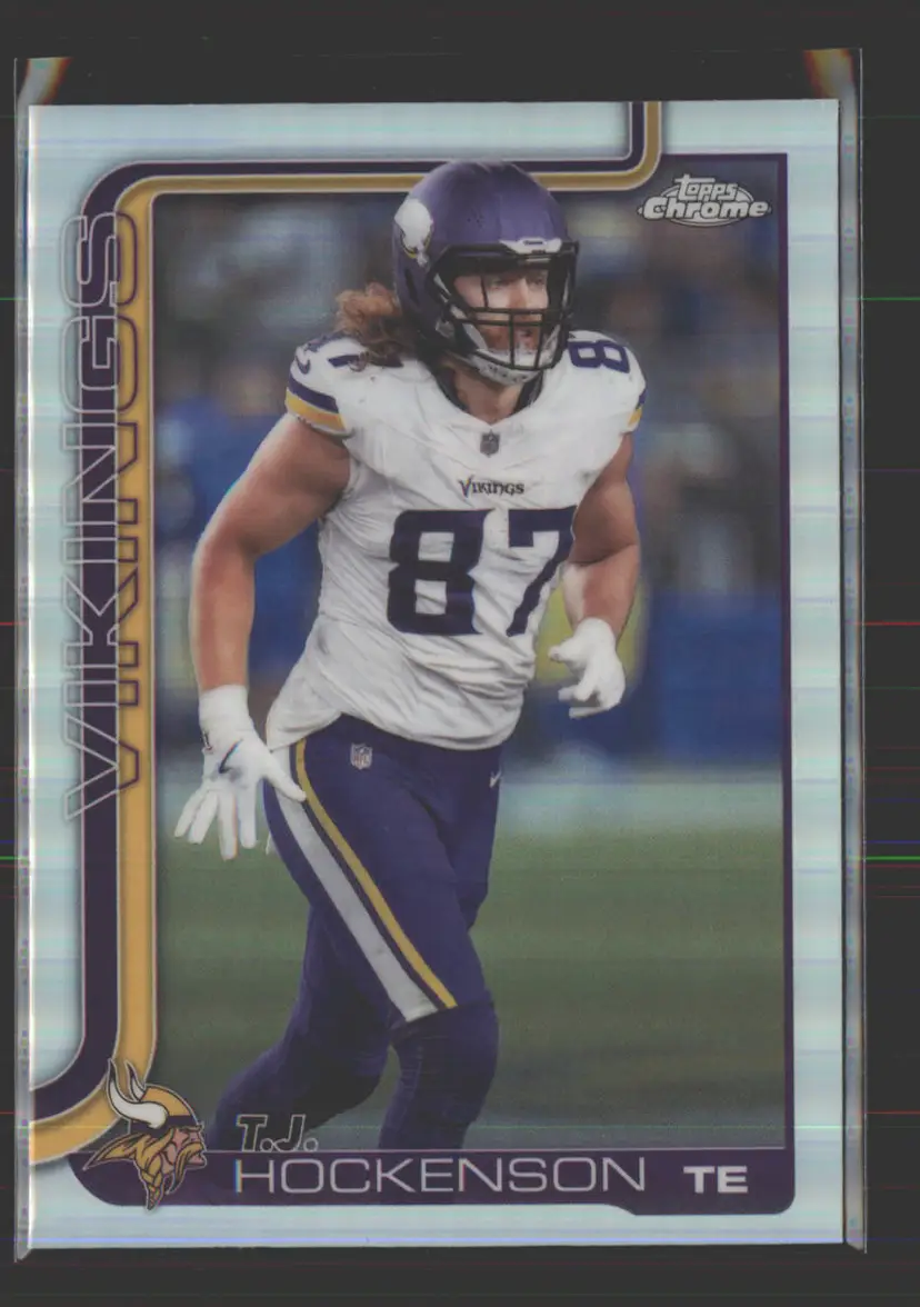 T.J. Hockenson 2025 Topps Chrome Refractor #200 - (142) - Minnesota Vikings