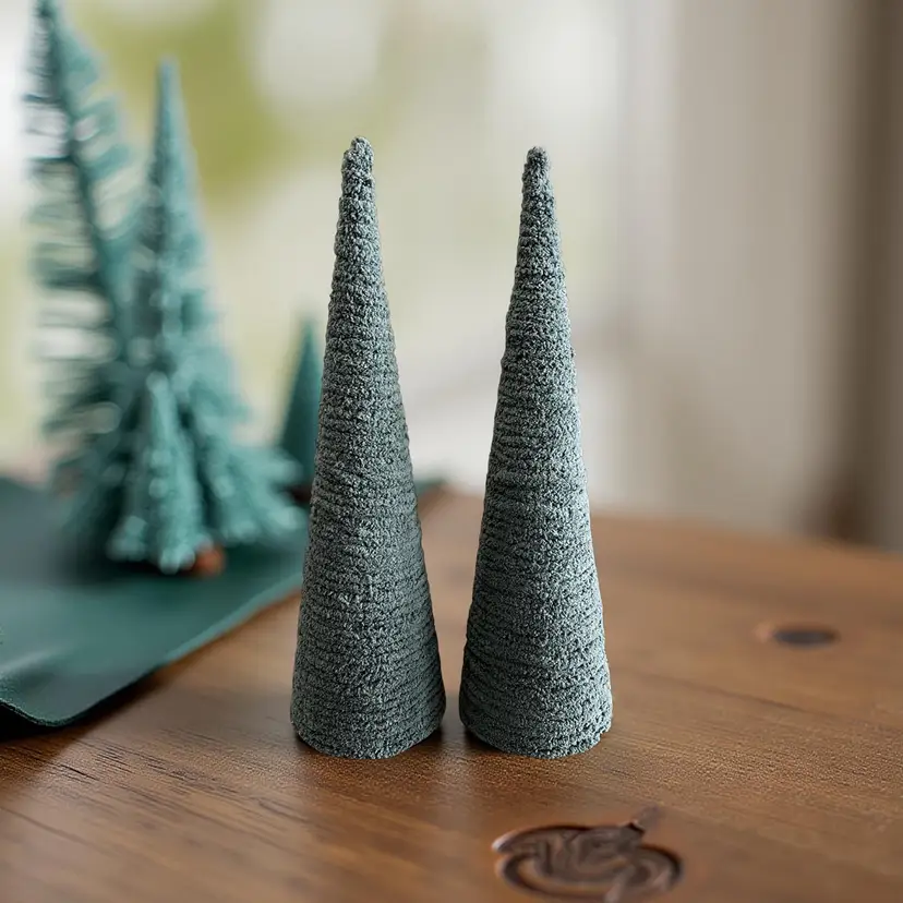 Handmade Sage Green DIY 18” Rustic Trees Table Top Spring Folkart Country Decor