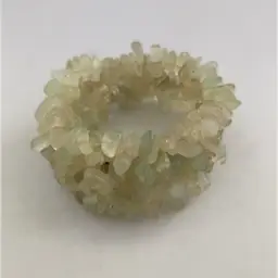 Vintage Light Green Prehnite Mineral Stone Beaded Bracelet