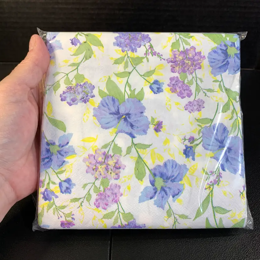 Blue Flowers & Bows Napkins 50ct