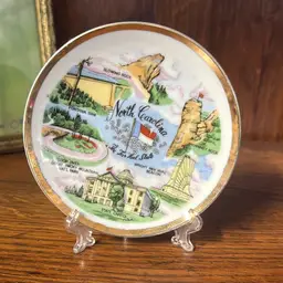Miniature Porcelain North Carolina Plate
