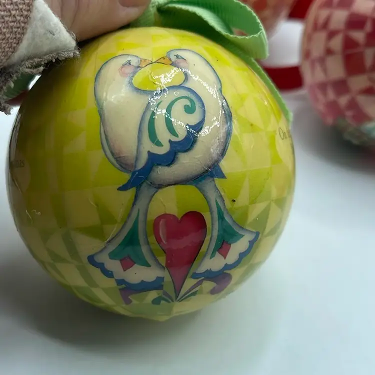 Jim Shore 12 Days Of Christmas Ornaments (balls) Set Of 8