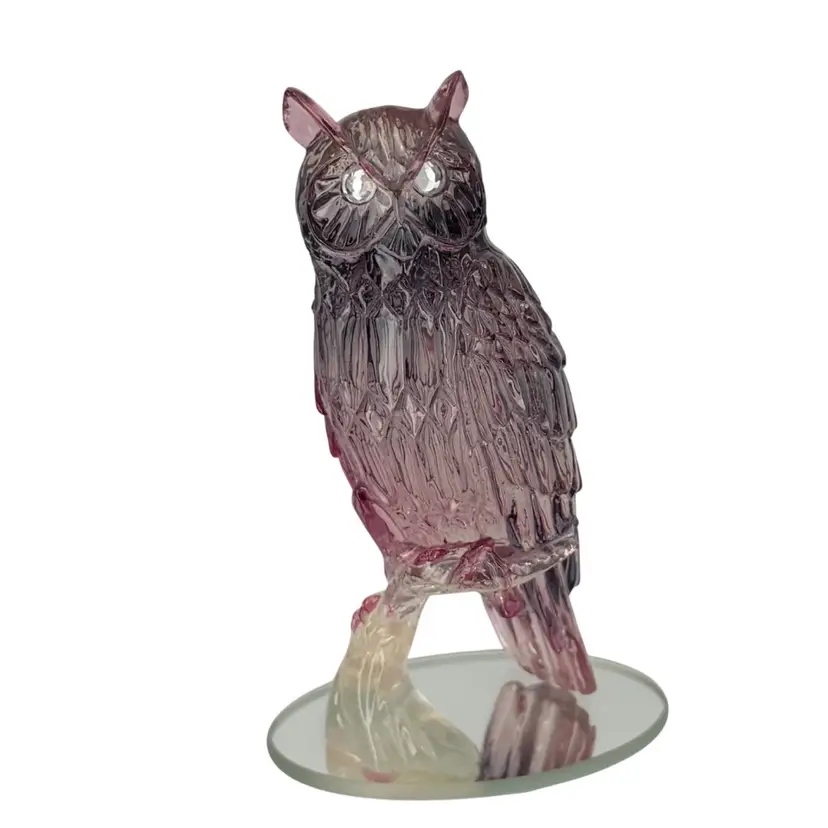 Blake Jensen Reflections of the American Owl Figurine “Wisdom of the Amethyst” Lavender & Blue
4” T x 2.5” W