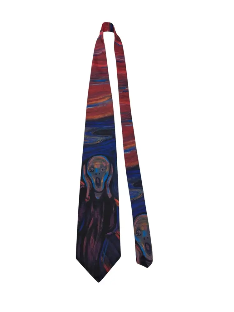Ralph Marlin Edvard Munch The Scream Vintage Novelty Necktie Polyester