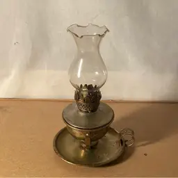 Miniature Brass Oil Lamp