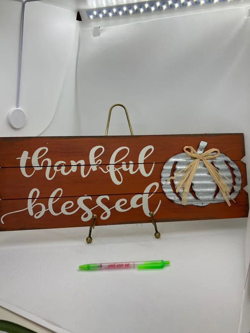 Thankful Blessed Fall holiday sign/plaque