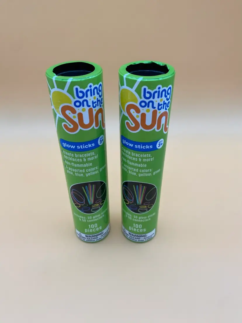 Bring on the Sun Pair of Sealed Glow Sticks - 100 Pieces Each