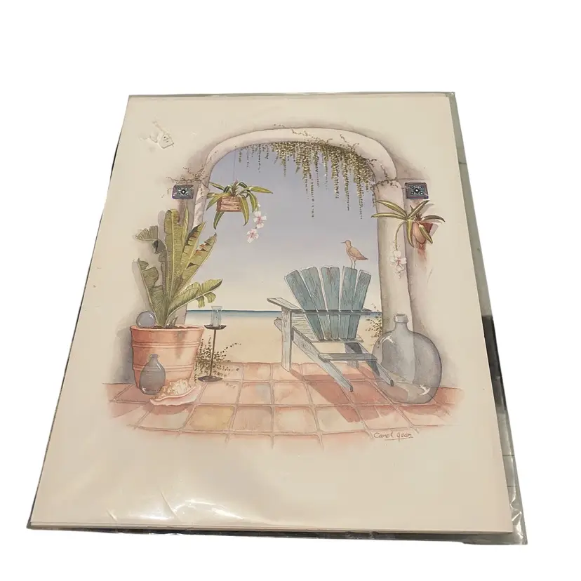 This is a print of a painting by the artist Carol Jean Green