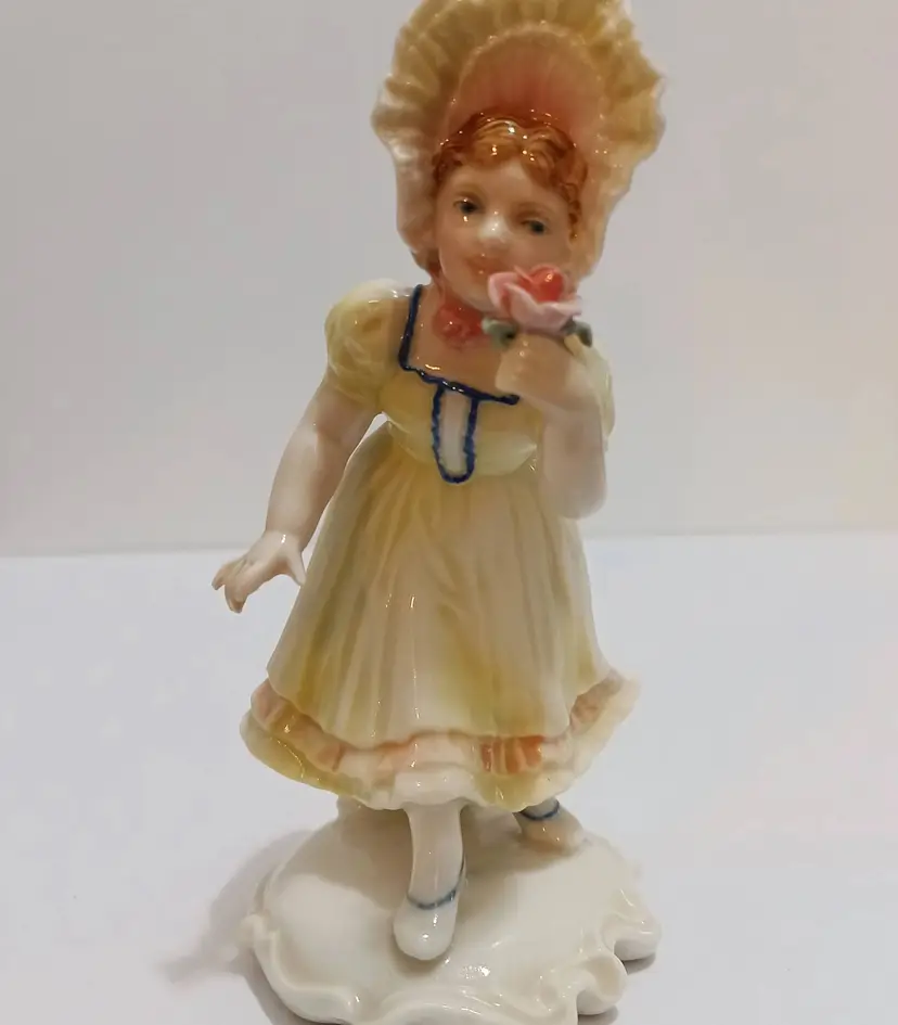 So CUTE! Rare Karl Ens Volkstedt Figurine of Girl in a Bonnet