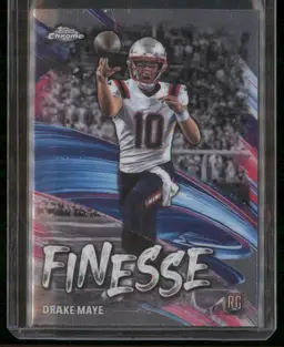 2024 Topps Chrome Drake Maye RC Finesse #F-2 New England Patriots