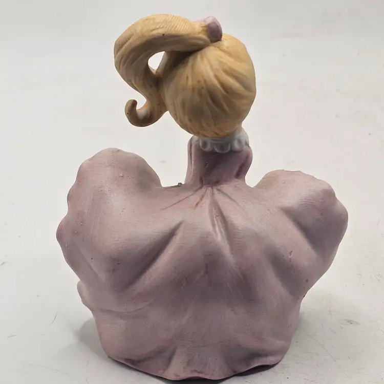 Napcoware girl Figurine Vintage Porcelain bloomers pink dress