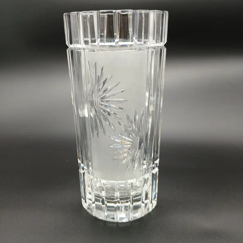 Dresden Crystal Vase Signed