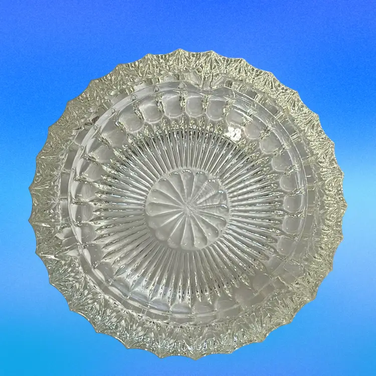 Heavy Pressed Glass 3 Place Cigar Ashtray