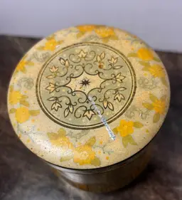 Vintage Pretty Floral Bird Tin Made In England