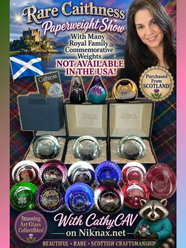 Love UKs Royal Family? AMAZING CAITHNESS PAPERWEIGHT SHOW WITH MANY RARE LE ROYAL FAMILY COMMEMORATE WEIGHTS NOT SOLD IN THE USA!