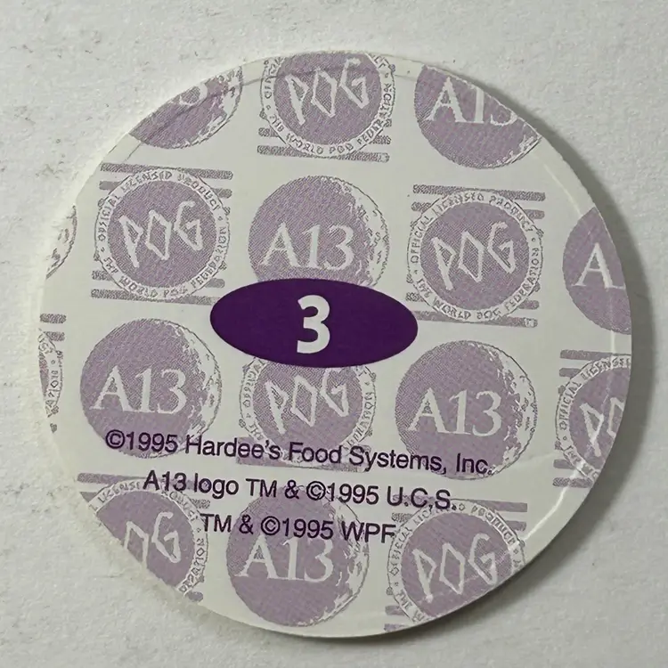 POGs Apollo 13 POG #3 Lift Off A13 NASA Hardee's Food Service 1995 -  153