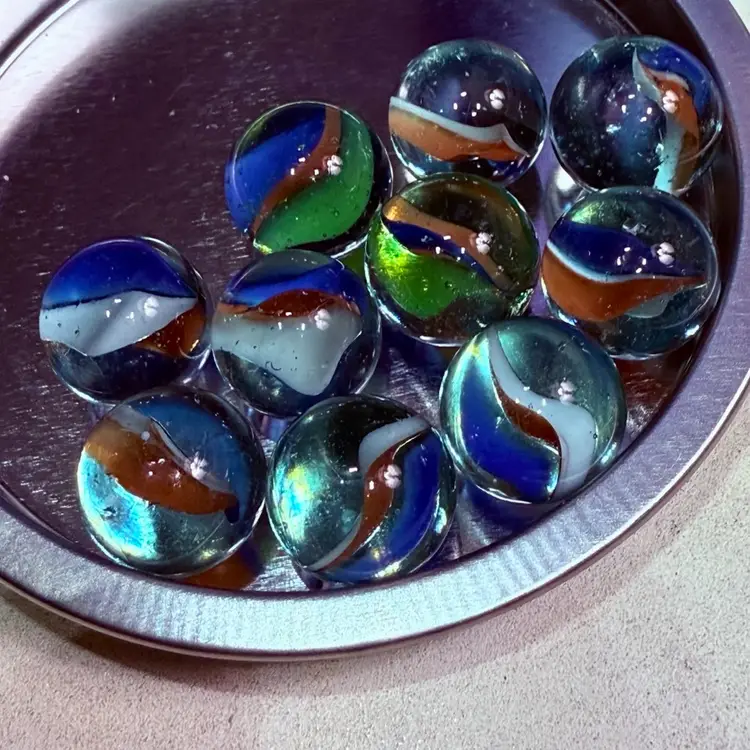 Variety Of Cat’s Eye Marbles (10)
