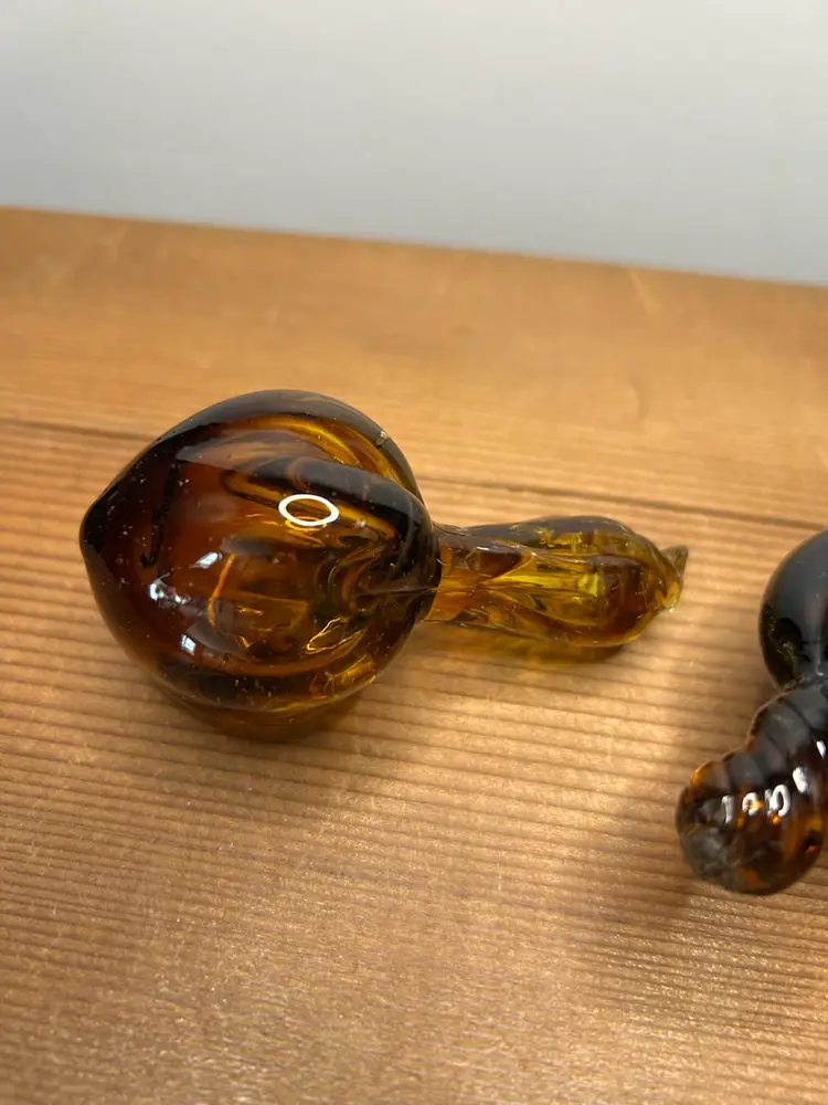 Set Of Two Glass Mushrooms
