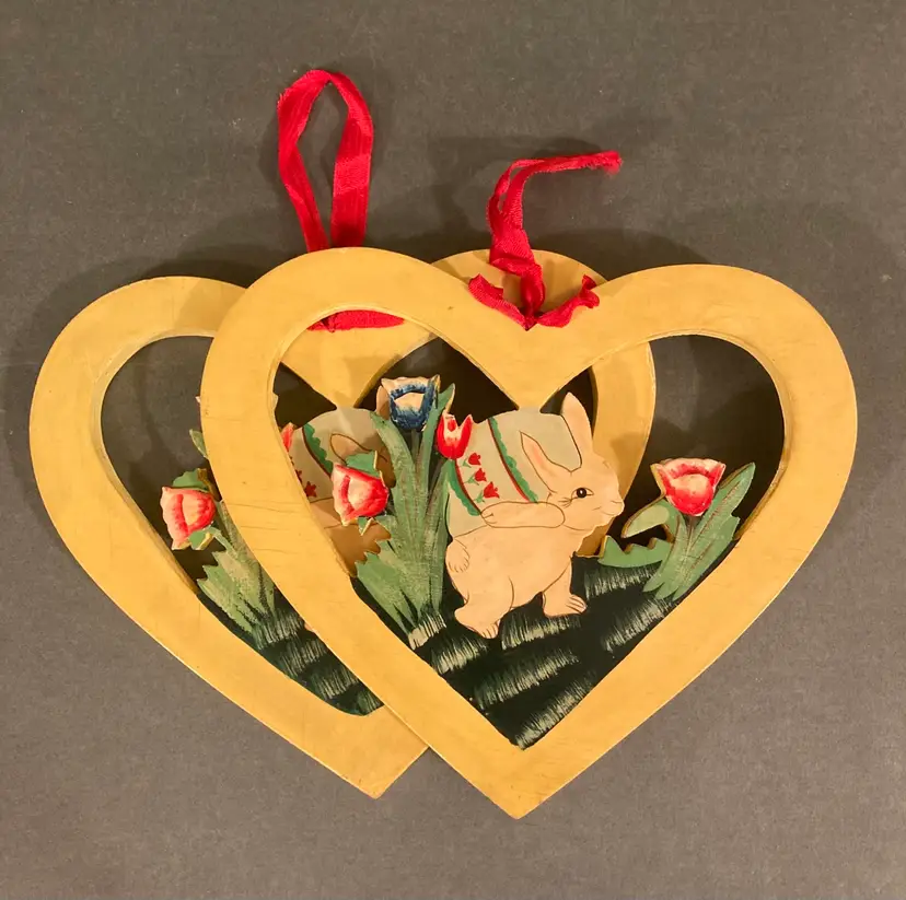 Wooden Easter Bunny Cutout Hanging Decorations 