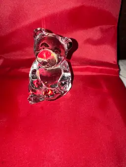 Vintage Princess House Pets Bear Figurine Clear 24% Lead Crystal Collectible