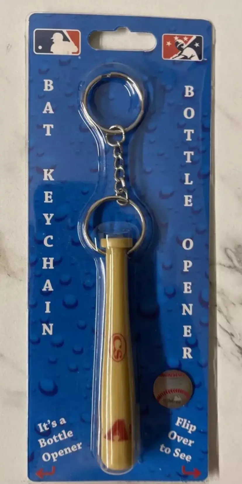 MLB Arizona Diamondbacks - Baseball Bat and Bottle Opener Keychain - NEW