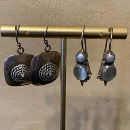 Sterling Silver Earrings 2 Pair