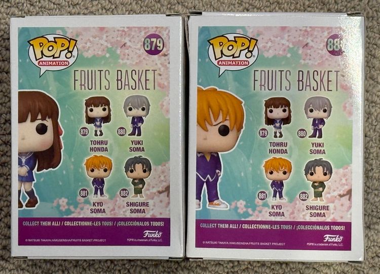 Funko Pop Fruits Basket Kyo Soma Tohru Honda 879 881 Box