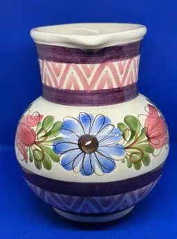 Tiroler Majolika Hand Painted Pitcher Made in Schwaz Austria
