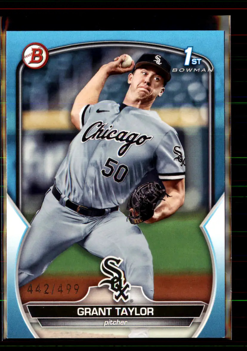 Grant Taylor #/499 2023 Bowman Draft Sky Blue #BD-8 - Chicago White Sox - (150-334)