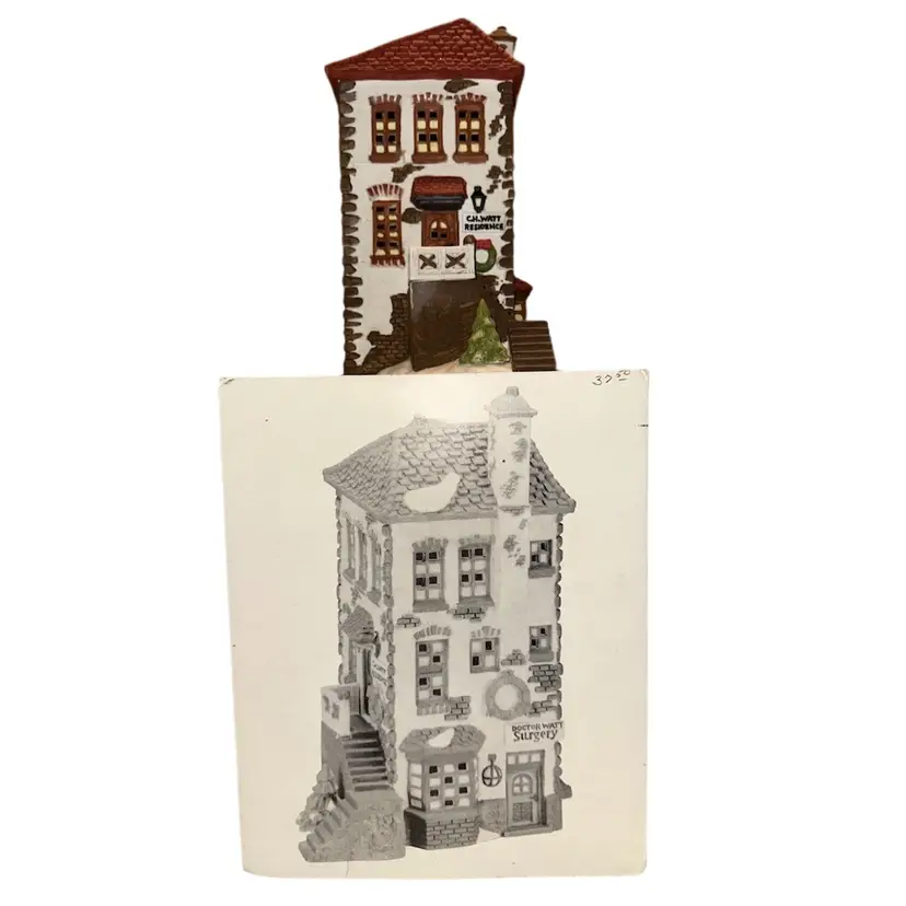 1989 Dept 56 Dickens Village Series “c.H. Watt Physician” Porcelain House