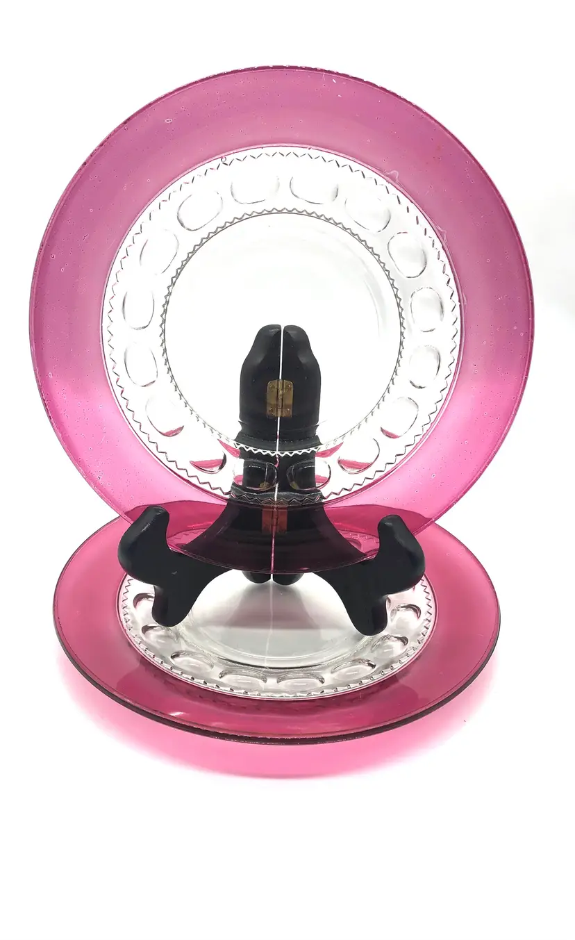 Two Gorgeous Vintage Tiffin Franciscan Kings Crown Dessert Lunch Salad Plates