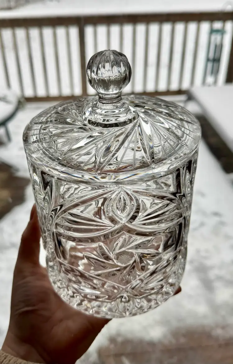 Vintage Lead Crystal Biscuit Jar