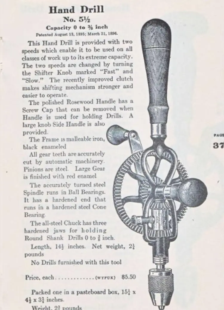 Goodell-Pratt No. 5-1/2 two-speed drill