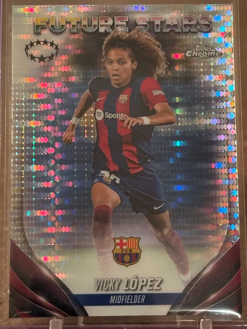 Vicky Lopez 2023-24 Topps Chrome Pulsar Refractor #83 Barcelona Spain