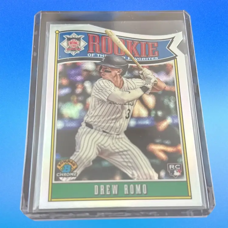 2025 Bowman Chrome #ROY-9 Drew Romo- Rookie of the year favorites Colorado Rockies