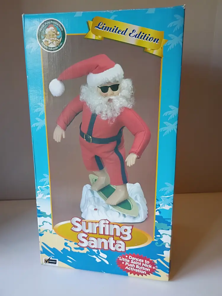 90's Gemmy Limited Edition Animated Surfing Santa