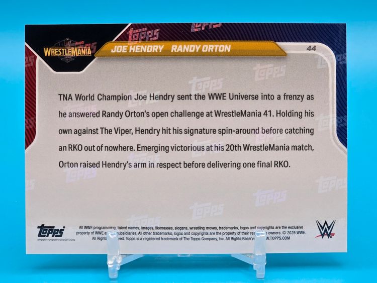 Joe Hendry + Randy Orton 2025 Topps Now | Say His Name And He Appears