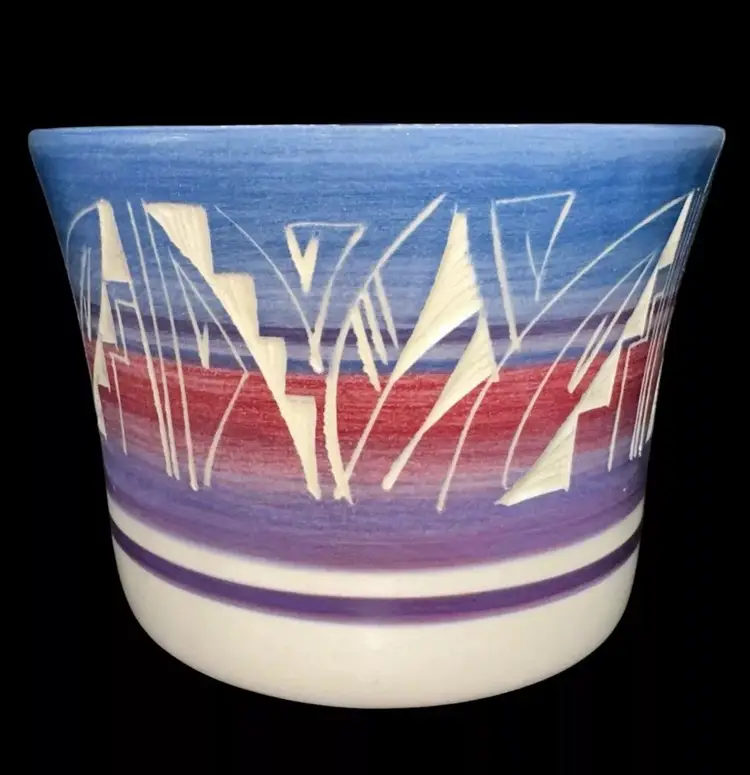 Vintage Mesa Verde Navajo Pottery Etched Planter Signed Mike Native American