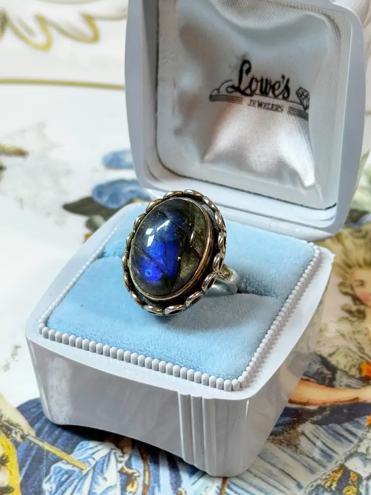 Sterling Silver Labradorite Ring Size 7