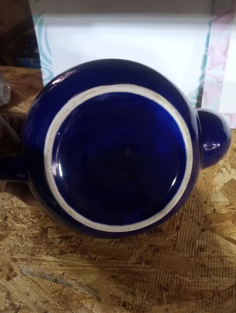 Deep Cobalt Blue Ceramic Teapot