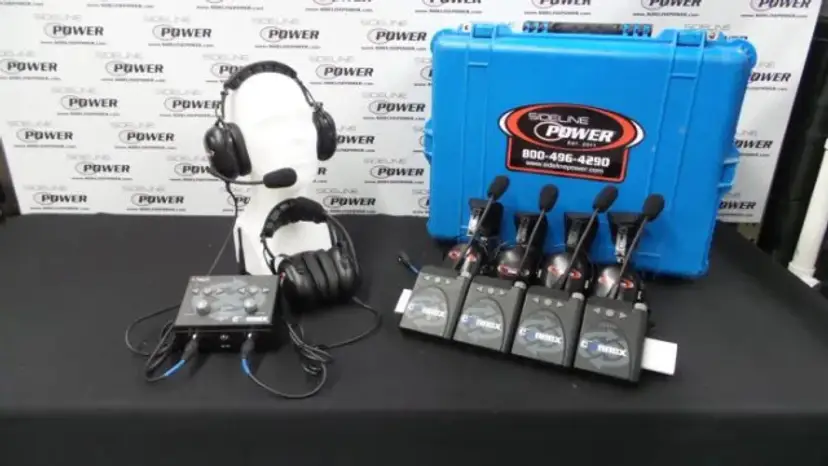 CoachComm Connex Headsets – 2 up 4 down setup (Black)