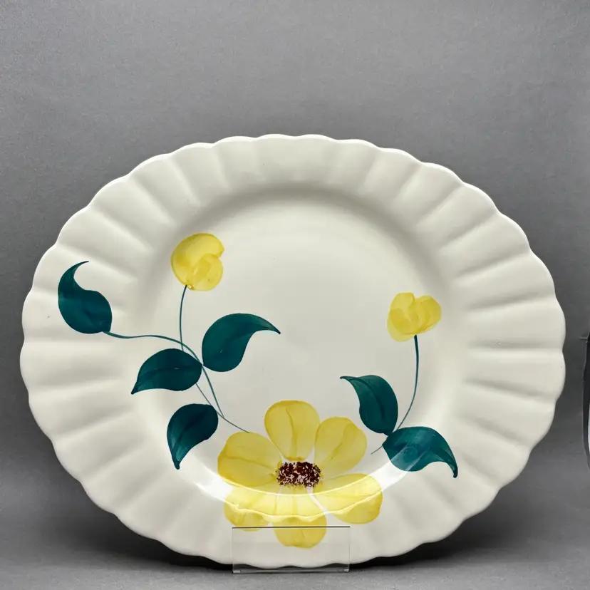 Vintage Blue Ridge Southern Potteries “Ridge Daisy Yellow Flower” Oval Platter