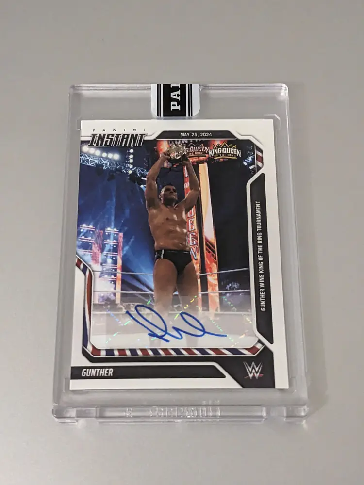 Gunther 2024 Panini Instant King Of The Ring Tournament Winner - Red, White, and Blue 3/10 Auto #30