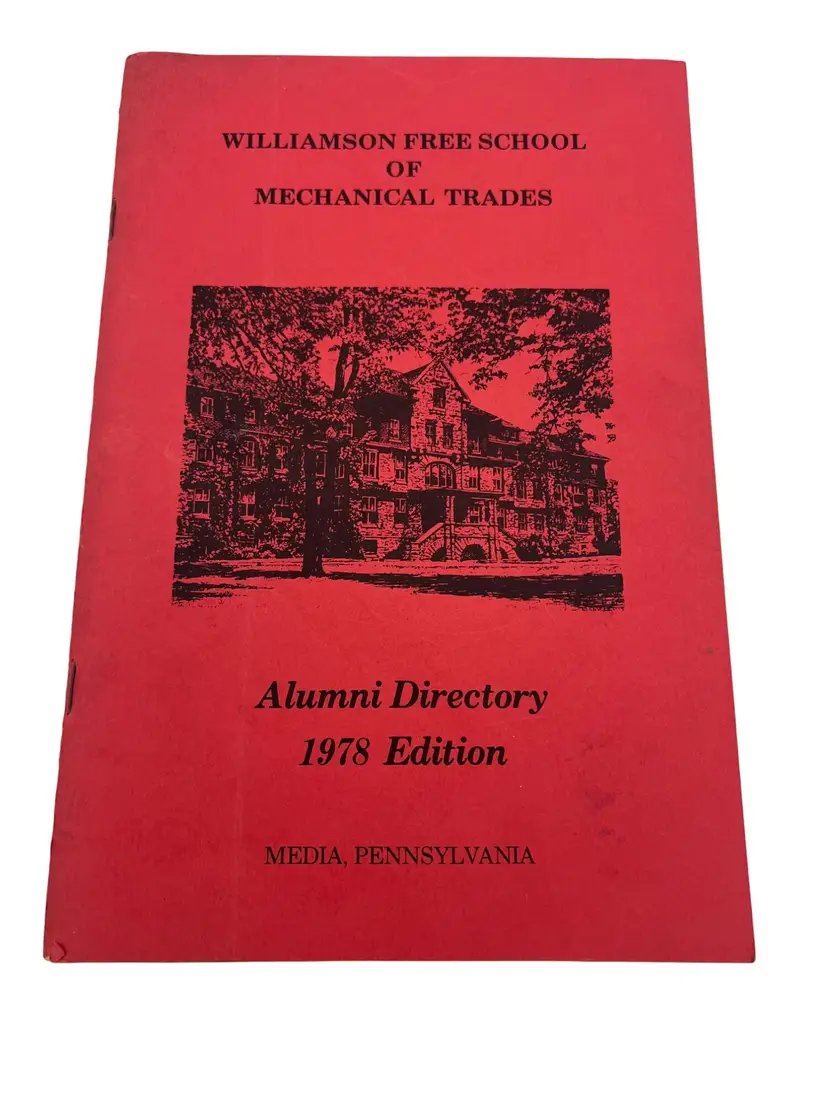1978 Williamson Free School of Mechanical Trades Alumni Directory Media PA Paperback Booklet