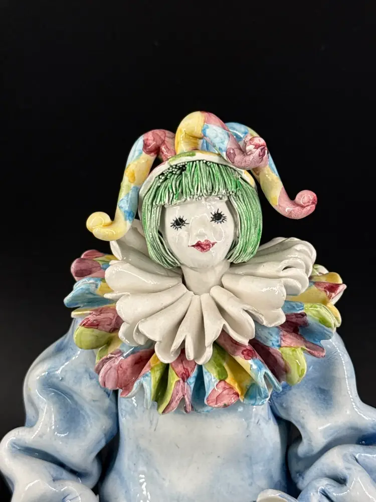 1950's Gruppo Dei Quattro Italian Pierrot Clown Hand Molded Figurine Gumps San Fransisco