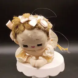 Vintage 1960s Forsum Japan Sleeping Angel Bendable Doll 9 1/2” Laying  Hanger