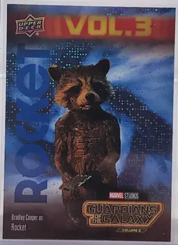 2024 UD Guardians of the Galaxy VOL 3 Rocket Blue Speckle Bradley Cooper 03/25